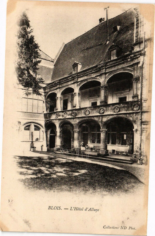 Carte postale ancienne Blois - L'Hotel d'Alluye à Blois