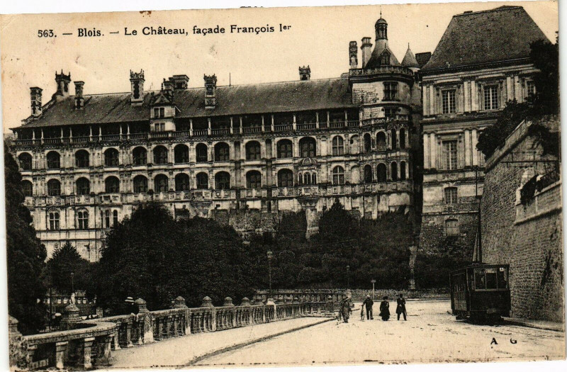 Carte postale ancienne Blois - Le Chateau - facade Francois Ier à Blois
