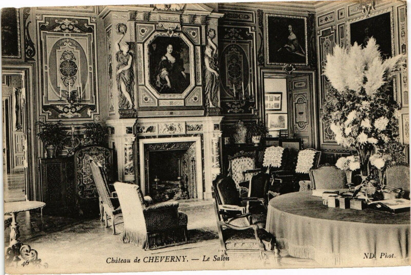 Carte postale ancienne Chateau de Cheverny - Le Salon à Cheverny