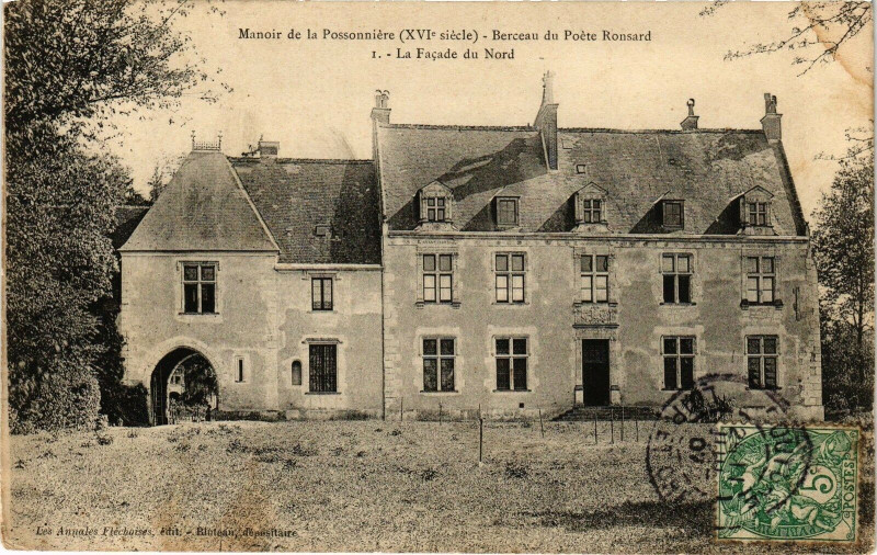 Carte postale ancienne Manoir de la Possonniere (Xvi siecle) - Berceau du Poete Ronsard