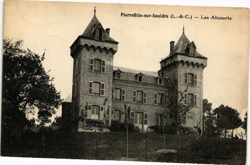 Carte postale ancienne Pierrefitte-sur-Sauldre (L.-&-C.) - Les Alicourts à Pierrefitte-sur-Sauldre