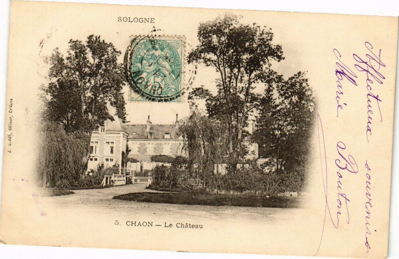 Carte postale ancienne Sologne - Chaon - Le Chateau à Chaon