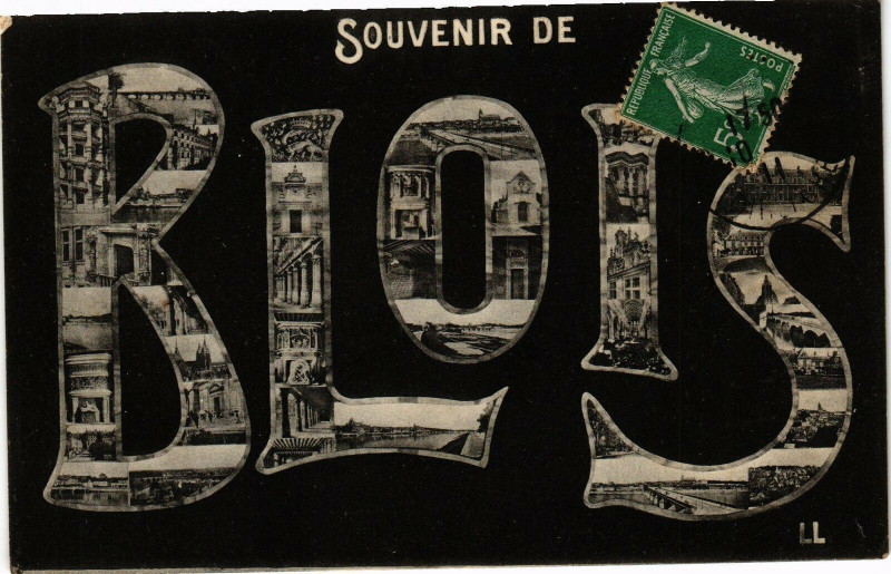 Carte postale ancienne Souvenir de Blois à Blois
