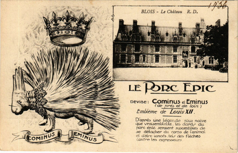 Carte postale ancienne Blois - Le Chateau R.D. - Le Porc Epic à Blois