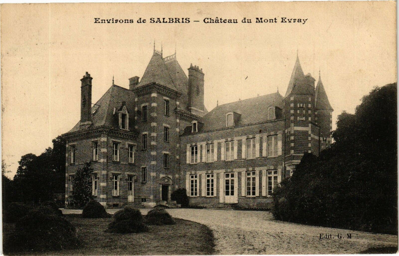 Carte postale ancienne Env. de Salbris - Chateau du Mont Evray à Salbris