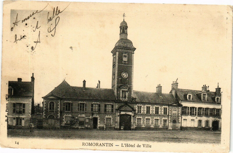 Carte postale ancienne Romorantin - L'Hotel de Ville