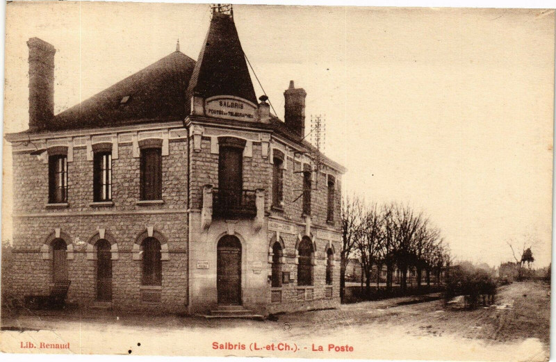 Carte postale ancienne Salbris (L.-et-Ch.) La Poste à Salbris