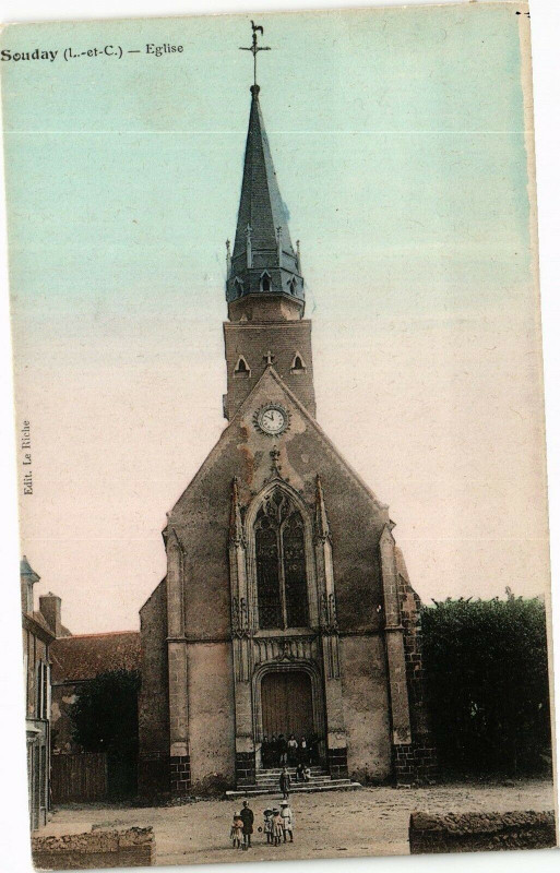 Carte postale ancienne Souday (L.-et-C.) - Eglise
