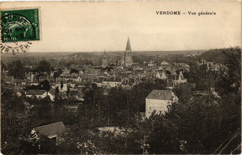 Carte postale ancienne Vendome-Vue générale à Vendôme