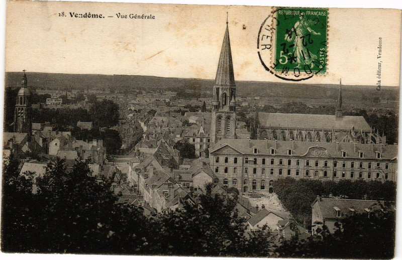 Carte postale ancienne Vendome-Vue générale à Vendôme