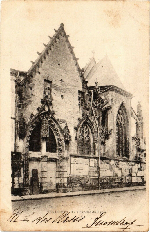 Carte postale ancienne Vendome-La Chapelle du Lycée à Vendôme