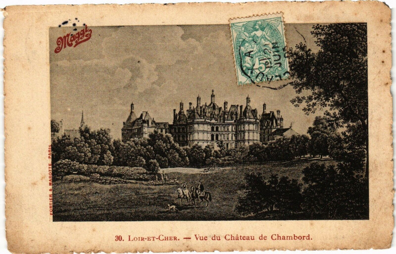 Carte postale ancienne Loir et Cher-Vue du Chateau de Chambord à Chambord