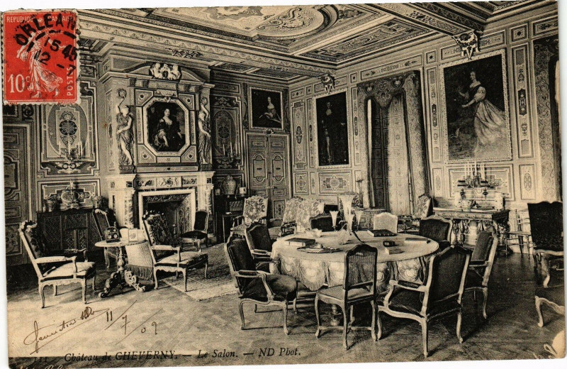 Carte postale ancienne Chateau de Cheverny-Le Salon à Cheverny