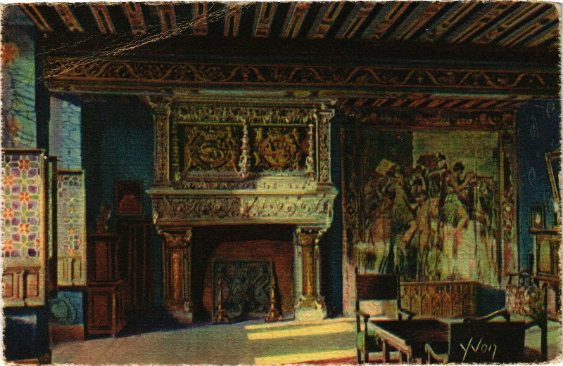 Carte postale ancienne Chateau de Blois-La Salle d'Honneur à Blois