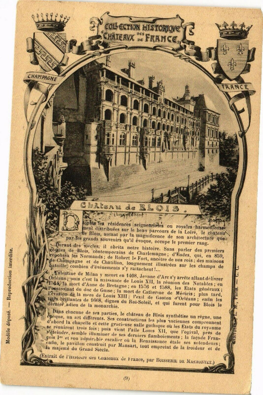 Carte postale ancienne Chateau de Blois à Blois