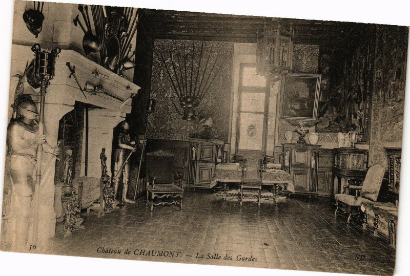 Carte postale ancienne Chateau de Chaumont-La Salle des Gardes