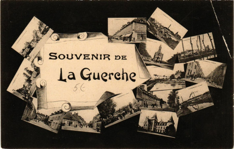 Carte postale ancienne La Guerche - Scenes - Souvenir de La Guerche
