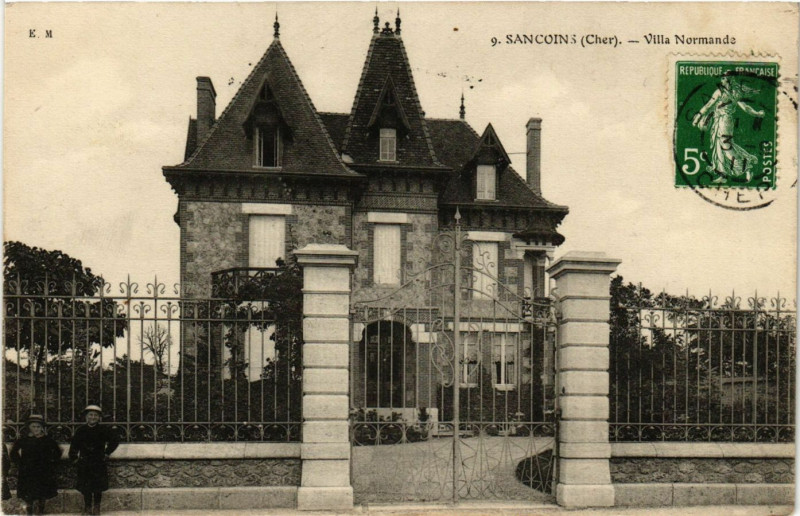 Carte postale ancienne Sancoins - Villa Normande à Sancoins