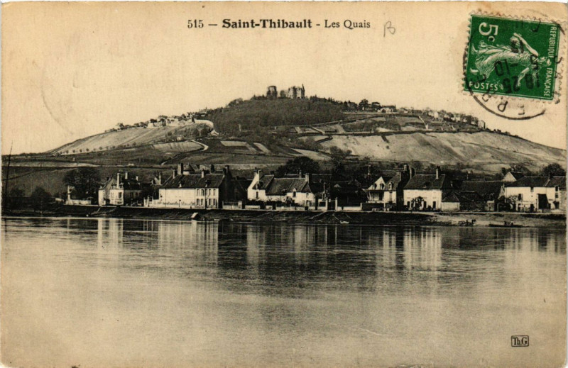 Carte postale ancienne Saint-Thibault - Les Quais