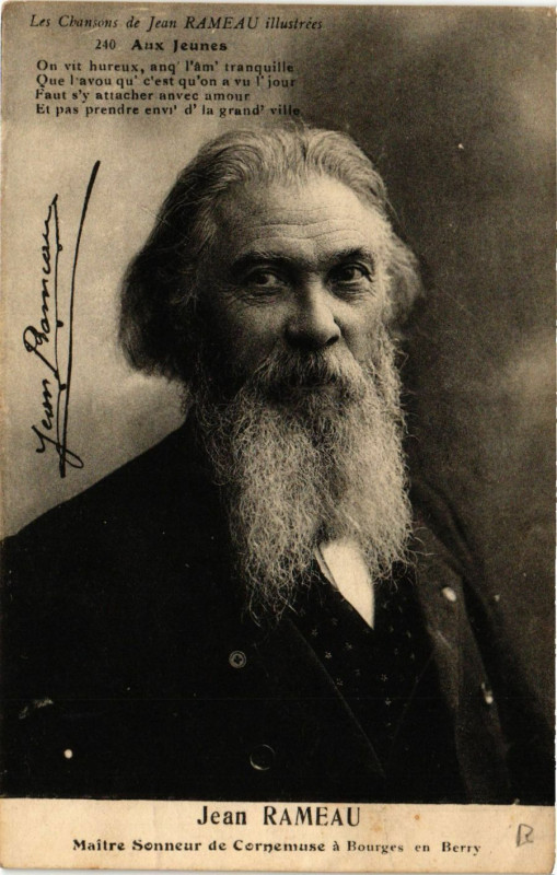 Carte postale ancienne Bourges - Jean Rameau - Maitre Sonneur de Cornemuse a Bourges à Bourges