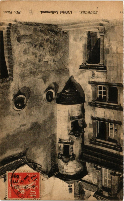 Carte postale ancienne Bourges - L'Hotel Lallemand à Bourges