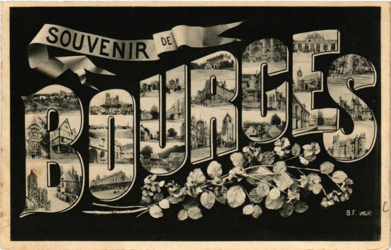 Carte postale ancienne Bourges - Scenes - Souvenir de Bourges à Bourges