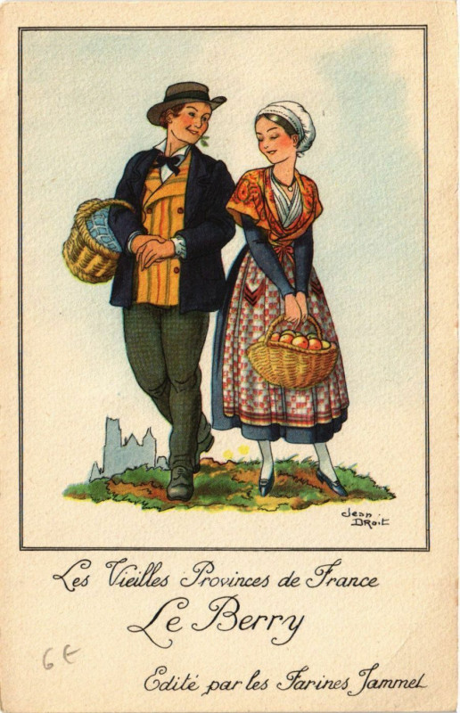 Carte postale ancienne Le Berry - Les Vieilles Provinces de France - Folklore
