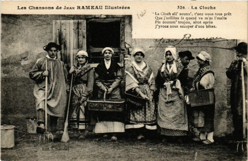 Carte postale ancienne La Cloche - Les Chansons de Jean Rameau - Folklore