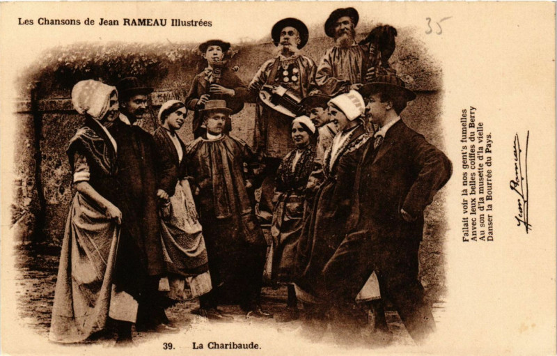 Carte postale ancienne La Charibaude - Les Chansons de Jean Rameau - Folklore