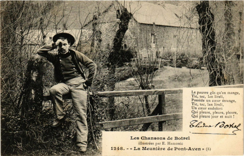Carte postale ancienne La Meuniere de Pont-Aven - Les Chansons de Botrel - Folklore