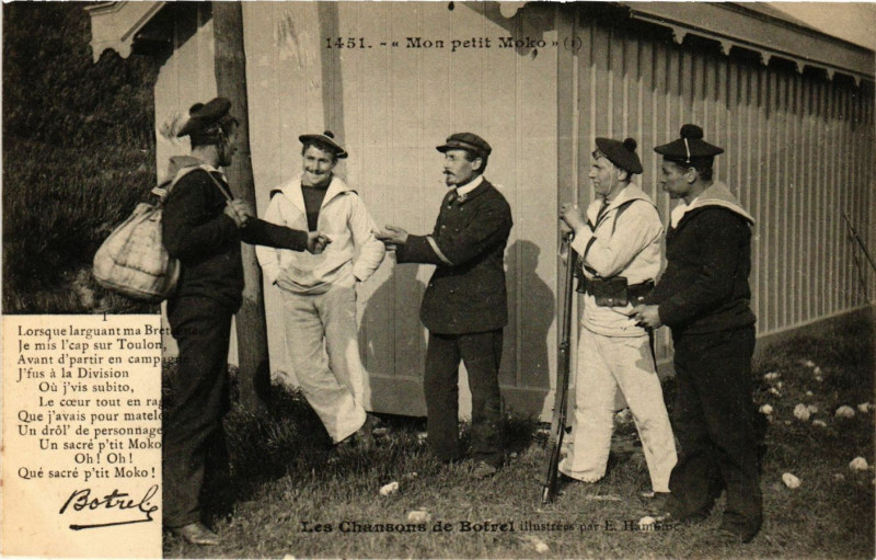 Carte postale ancienne Mon Petit Moko - Les Chansons de Botrel - Folklore