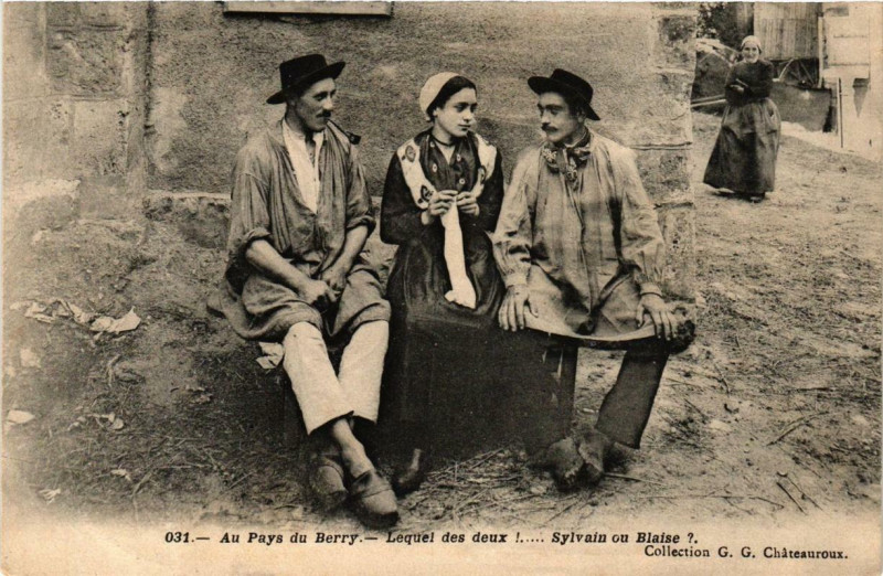 Carte postale ancienne Au Pays du Berry Lequel des deux! …