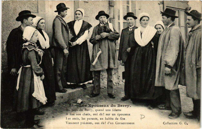 Carte postale ancienne Les Epouseux du Berry