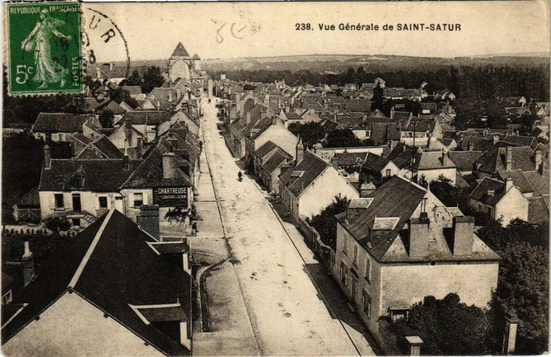 Carte postale ancienne Vue générale de Saint-Satur à Saint-Satur