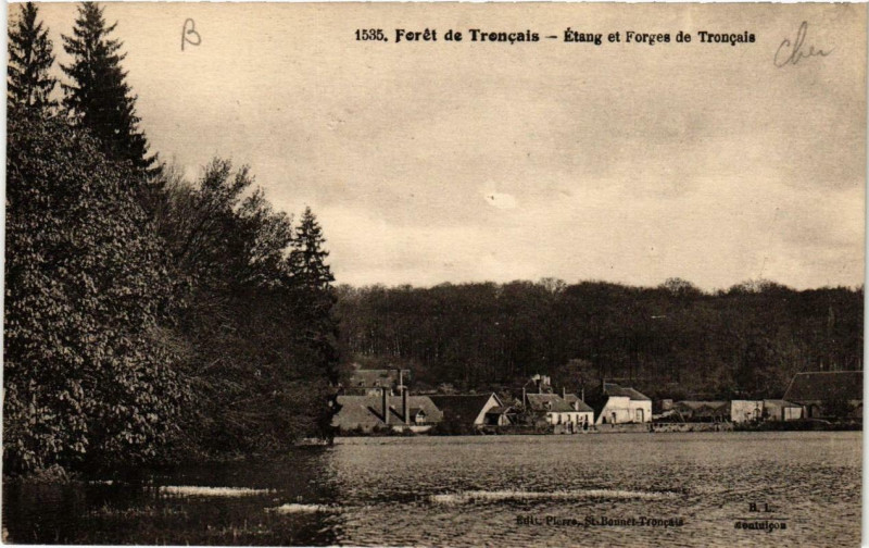 Carte postale ancienne Foret de Troncais Etang et Forges de Troncais