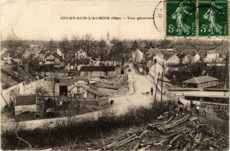 Carte postale ancienne Jouet-sur-l'Aubois Vue générale à Jouet-sur-l'Aubois