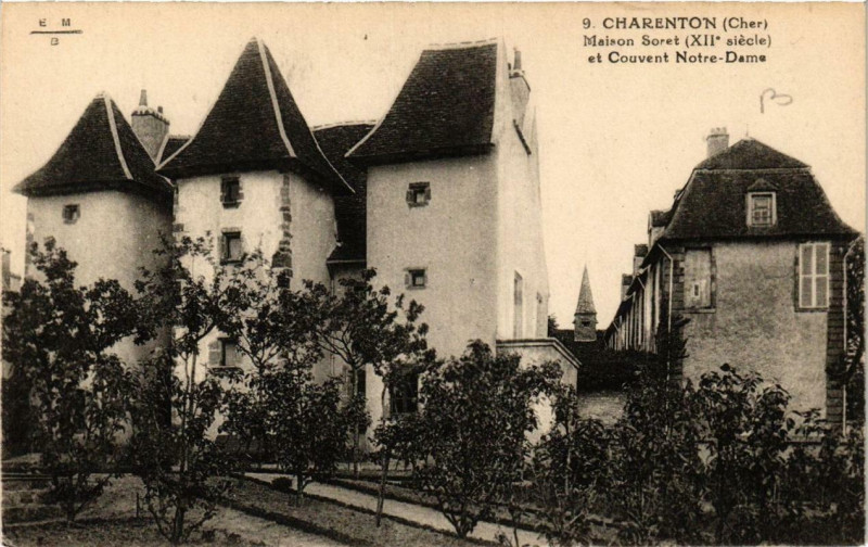 Carte postale ancienne Charenton Maison Soret et Couvent Notre-Dame