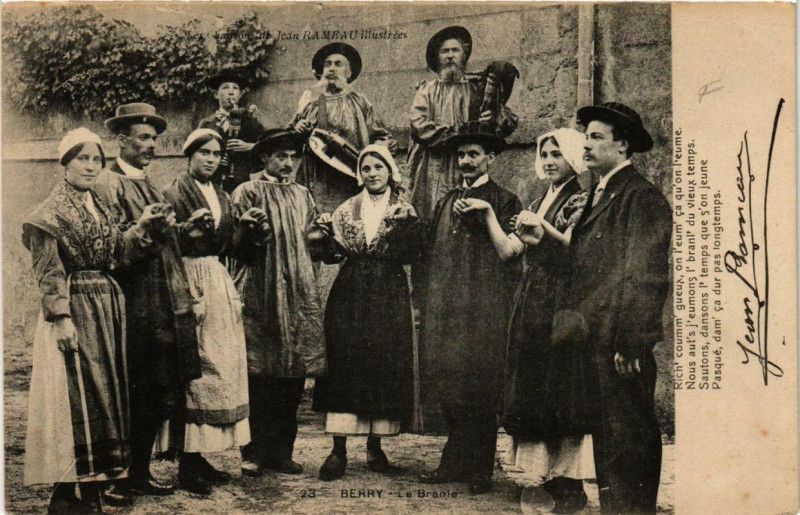 Carte postale ancienne Berry Le Branle