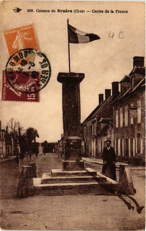 Carte postale ancienne Colonne de Bruere Centre de la France