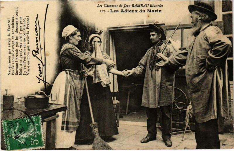 Carte postale ancienne Les Adieux du Marin