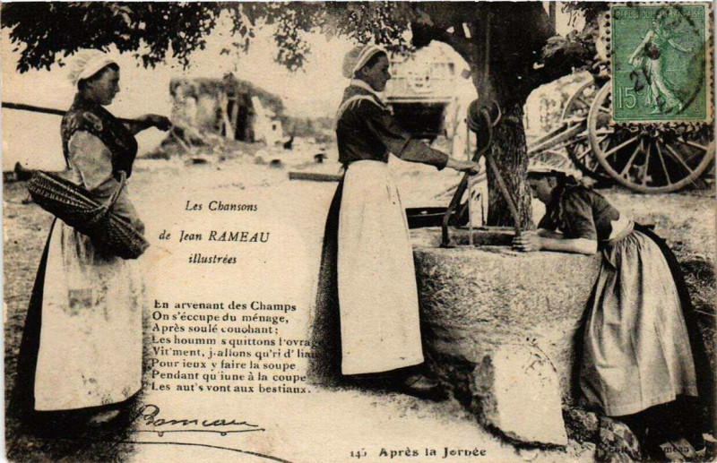 Carte postale ancienne Apres la Jornée