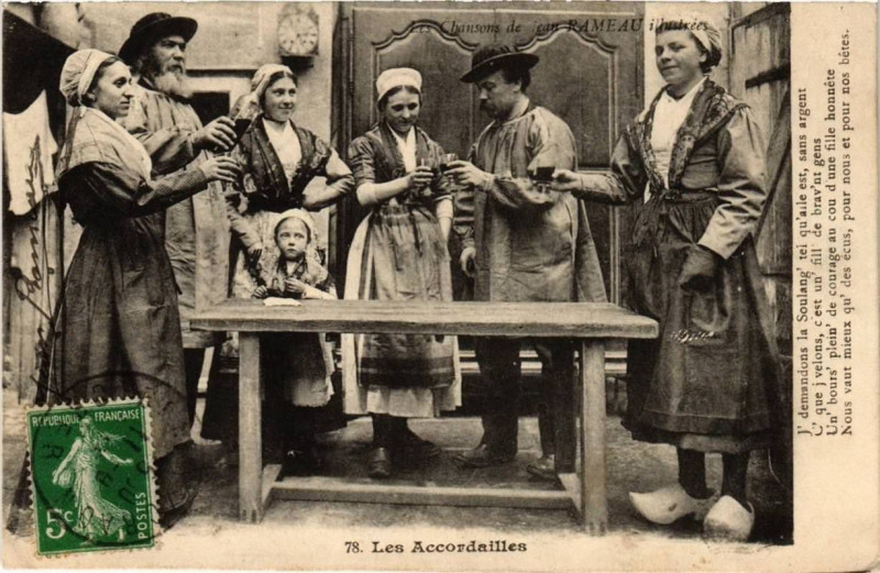 Carte postale ancienne Les Accordailles