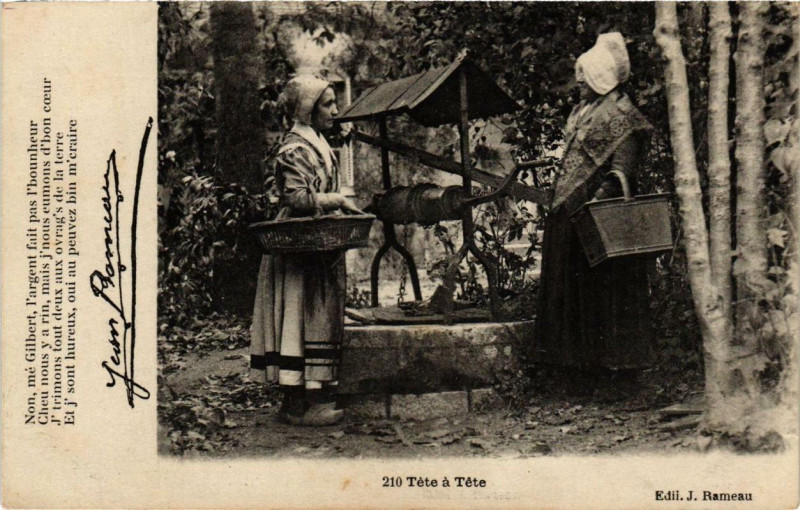 Carte postale ancienne Tete a Tete