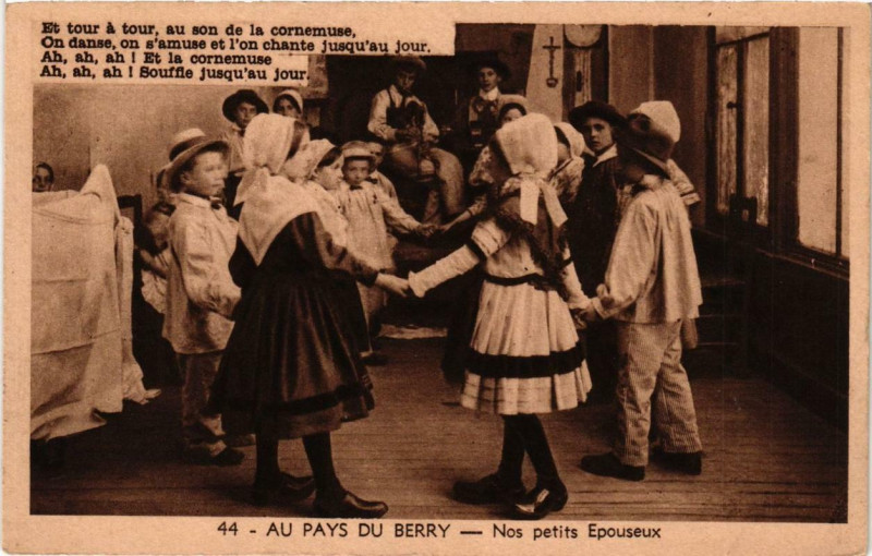 Carte postale ancienne Au Pays du Berry Nos petits Epouseux