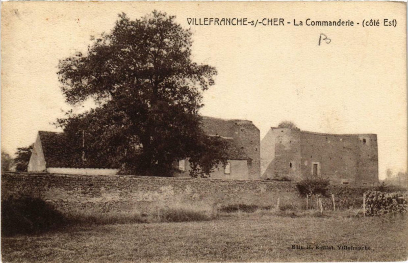 Carte postale ancienne Villefranche-sur-Cher La Commanderie
