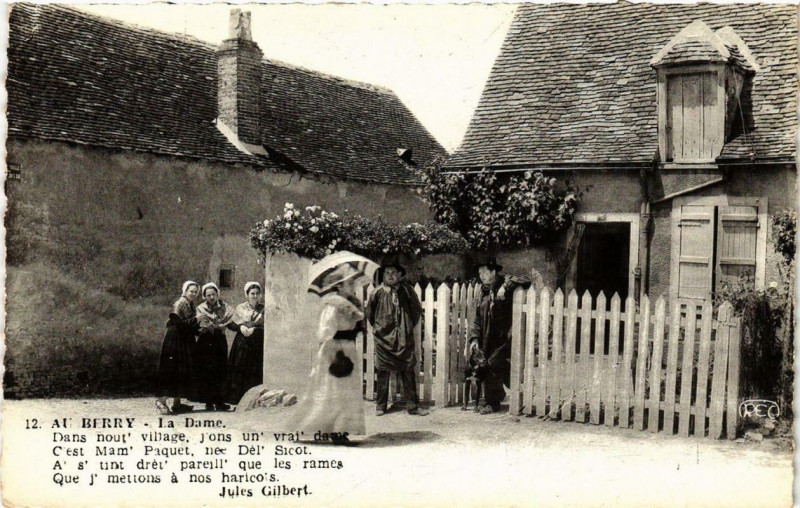 Carte postale ancienne Au Berry La Dame