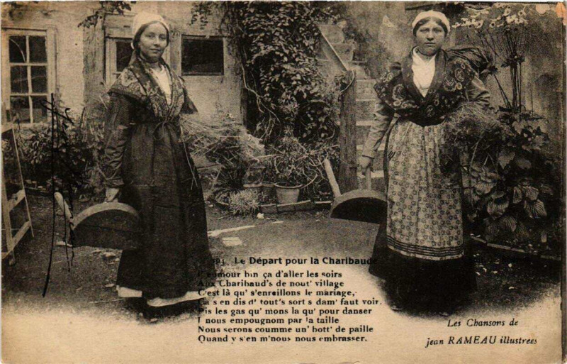 Carte postale ancienne Le Depart pour la Charibaude