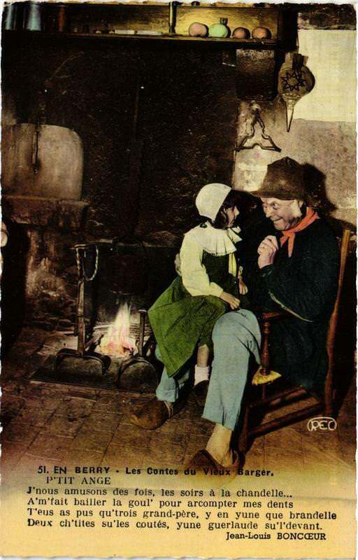 Carte postale ancienne En Berry Les Contes du Vieux Barger