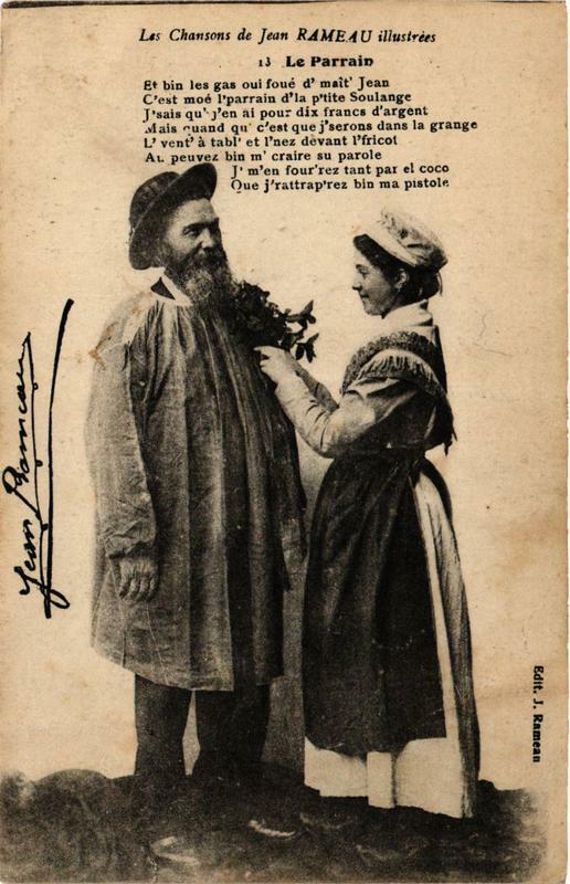 Carte postale ancienne Les Parrain