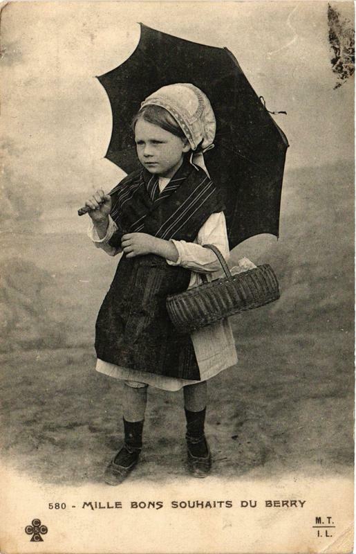 Carte postale ancienne Mille Bons Souhaits du Berry